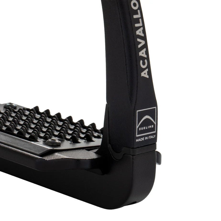 Acavallo - REL - X 180 Sikkerheds Stigbøjler - Total Sort - animondo.dk - AC669_TOTALBLACK