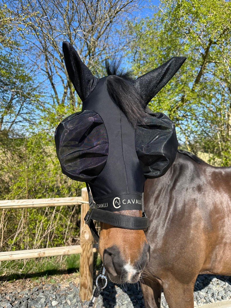 Cavalli Fluemaske m. ører - Sort 2025 - animondo.dk - Cav3305