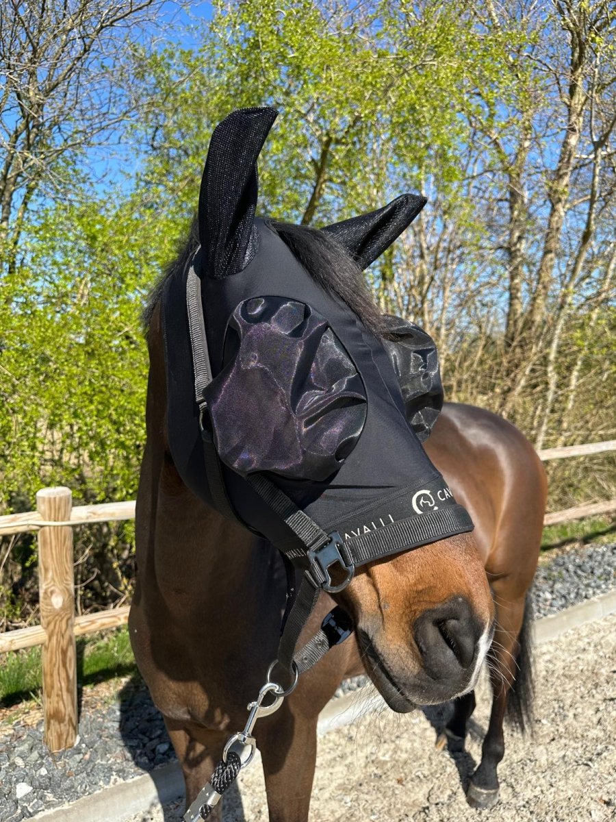 Cavalli Fluemaske m. ører - Sort 2025 - animondo.dk - Cav3305