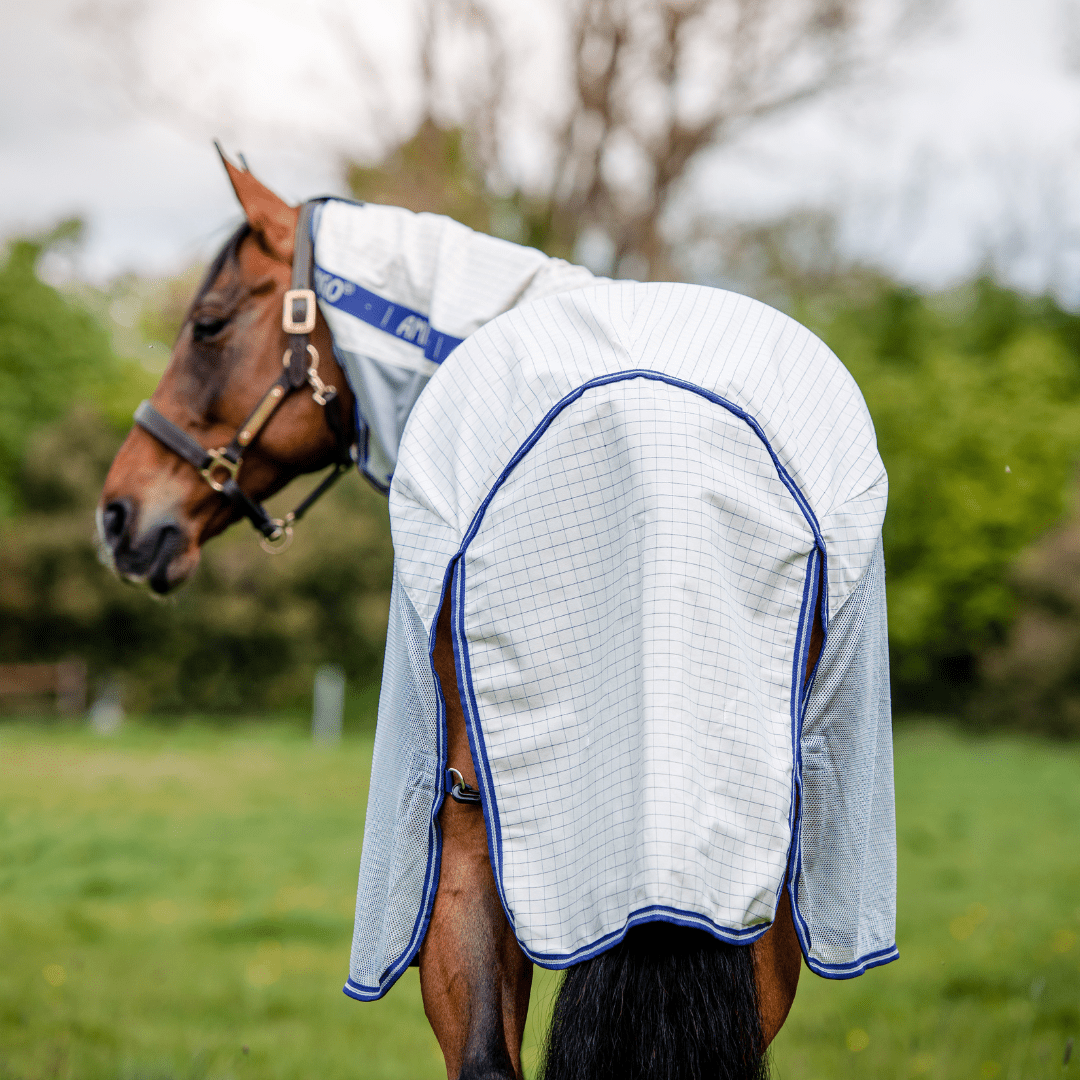 Horseware - Amigo Airflow Plus Regn - og insektdækken m. UV - beskyttelse - Grå/Blå - animondo.dk - AFRP9A - B5MW - 48