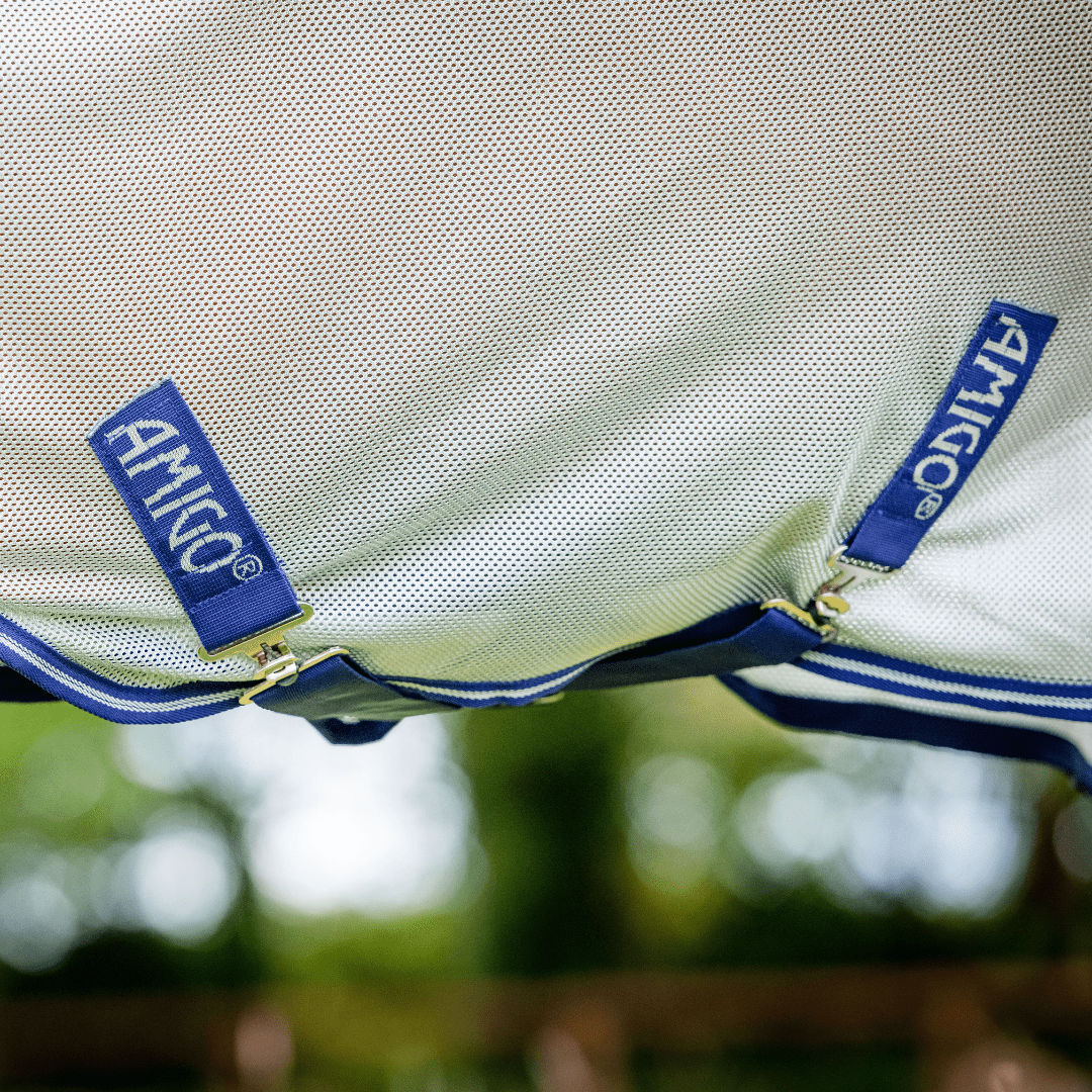 Horseware - Amigo Airflow Plus Regn - og insektdækken m. UV - beskyttelse - Grå/Blå - animondo.dk - AFRP9A - B5MW - 48