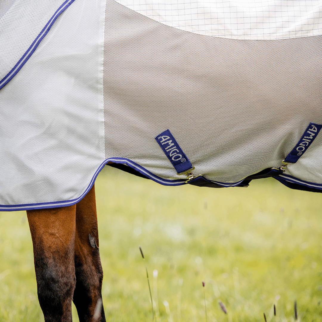 Horseware - Amigo Airflow Plus Regn - og insektdækken m. UV - beskyttelse - Grå/Blå - animondo.dk - AFRP9A - B5MW - 48