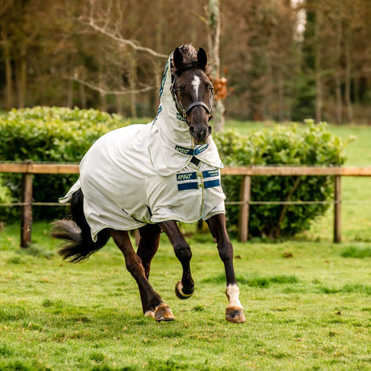 Horseware - Amigo Bug Rug Insektdækken - Grå/Grøn - animondo.dk - AFRR70 - IBL0 - 45