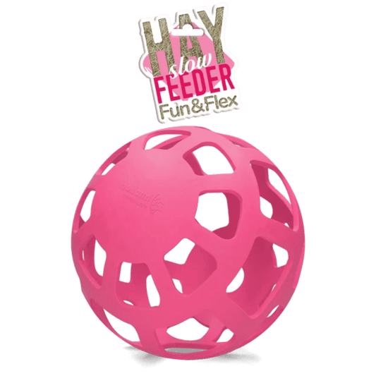 Hay Slowfeeder fun and flex 22 cm Pink Ball - animondo.dk