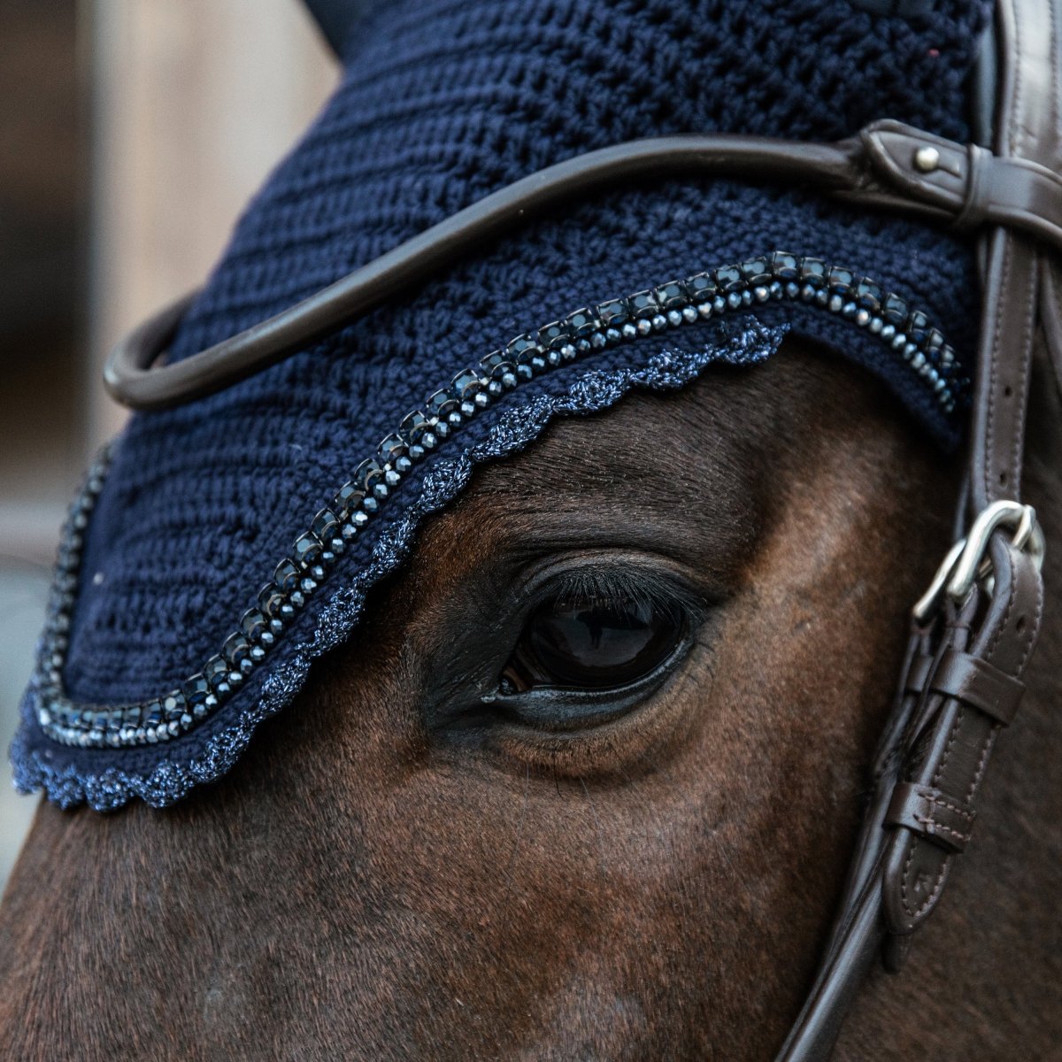 Kentucky Horsewear Wellington Stone & Pearl Soundless Hut - Navy - animondo.dk