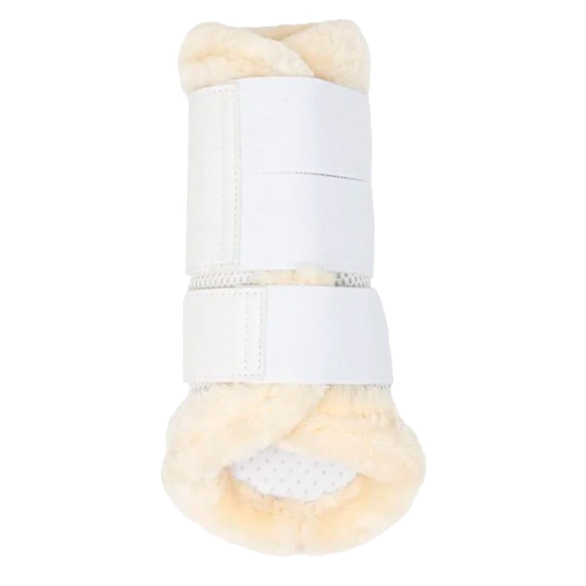 LeMieux Fleece Edged Mesh Gamacher - Hvid/Neutral - animondo.dk