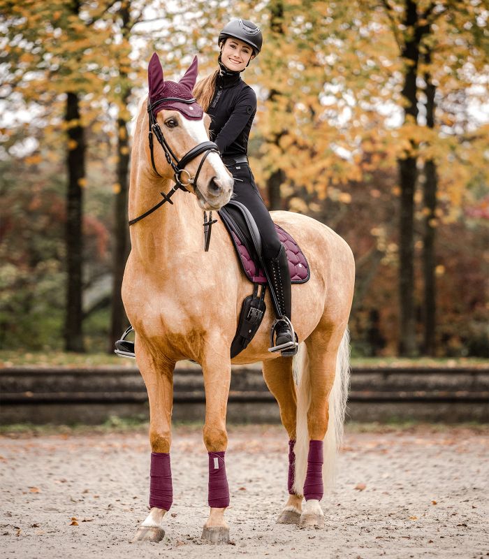 Waldhausen Basic Fleecebandager - Burgundyred - animondo.dk - UDGÅR - 128847