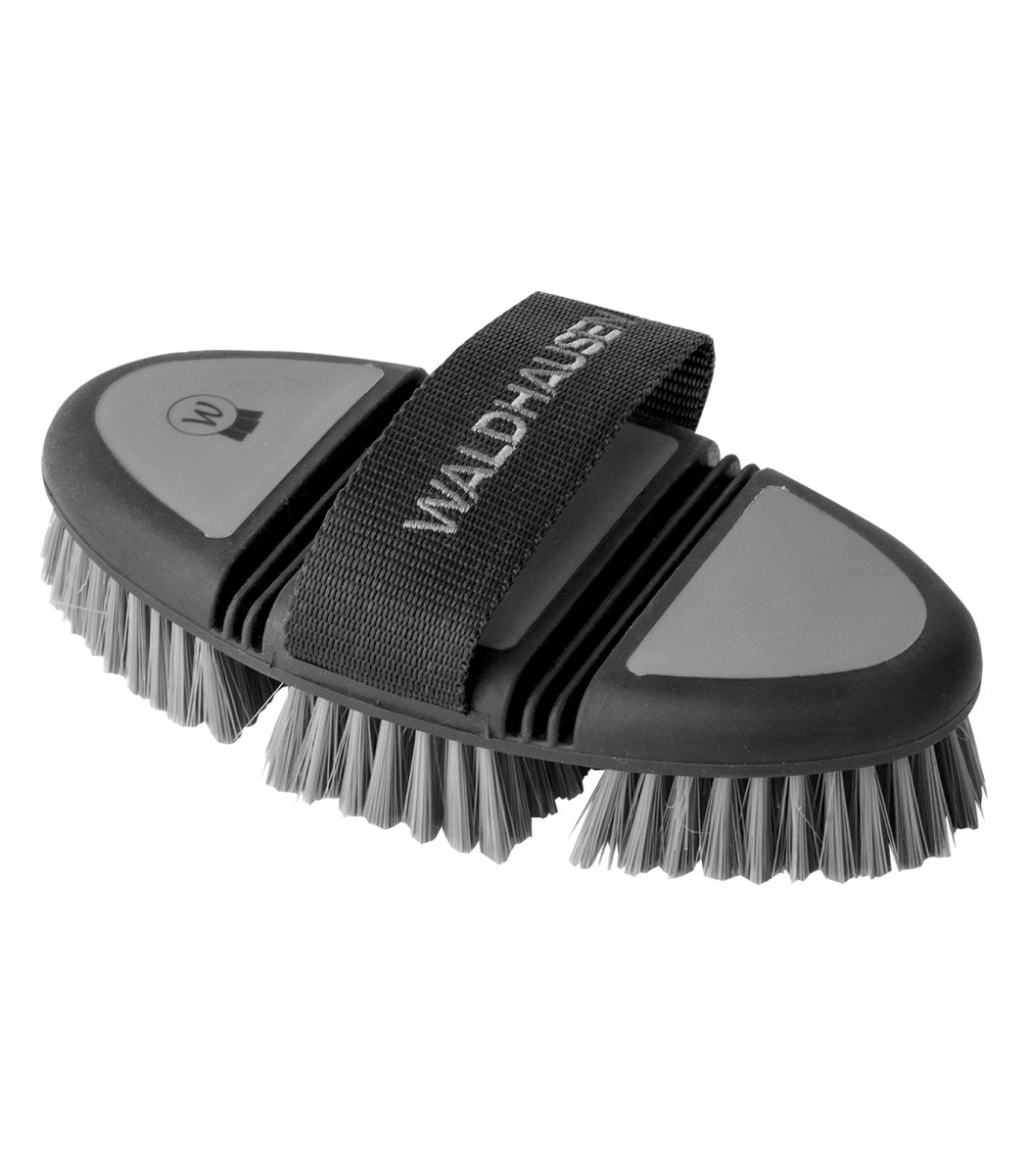 Waldhausen Flex body brush, soft PP bristles, black/grey - animondo.dk