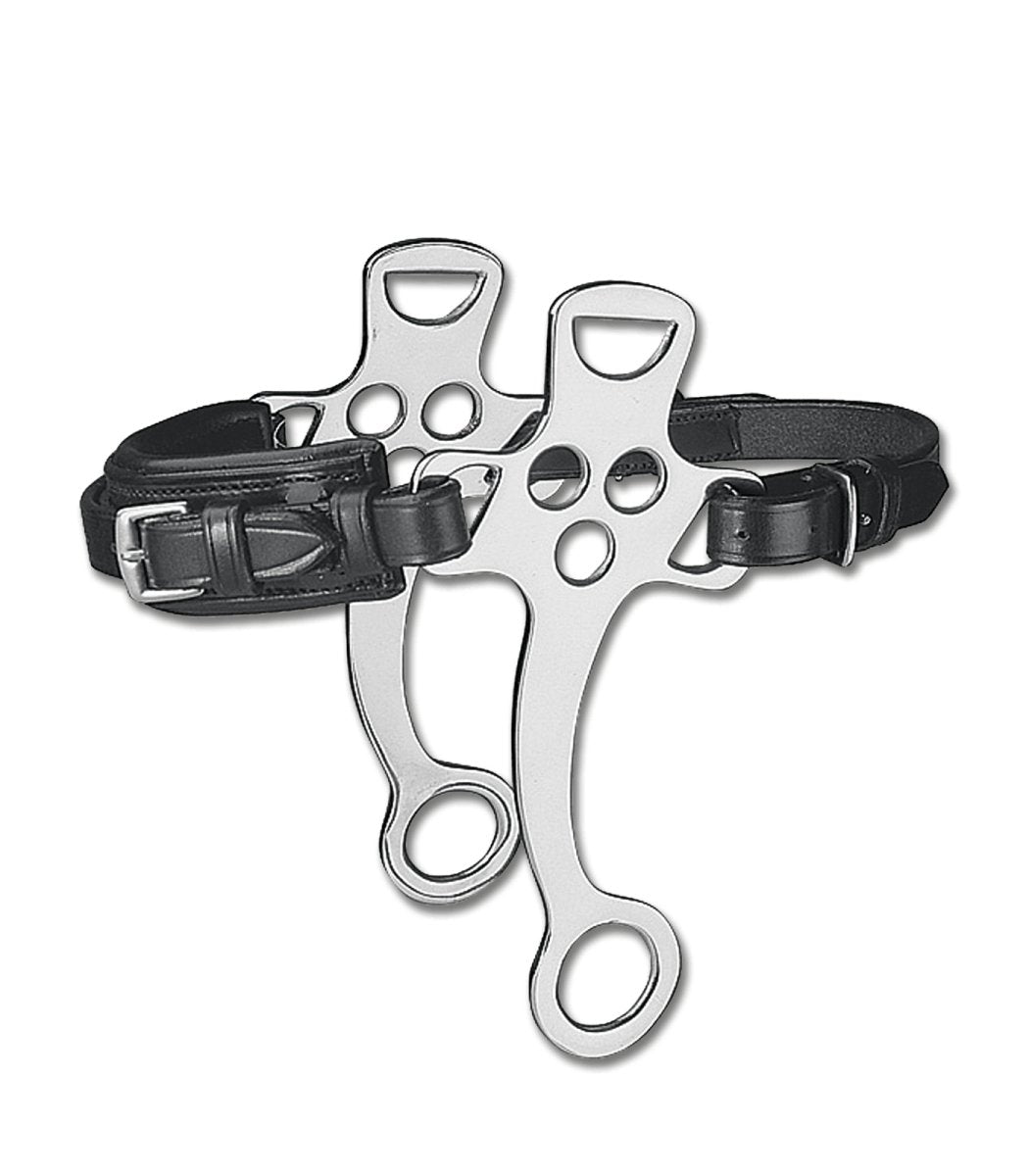 Waldhausen Hackamore m. lædernæsebånd, 19 cm - sort - animondo.dk