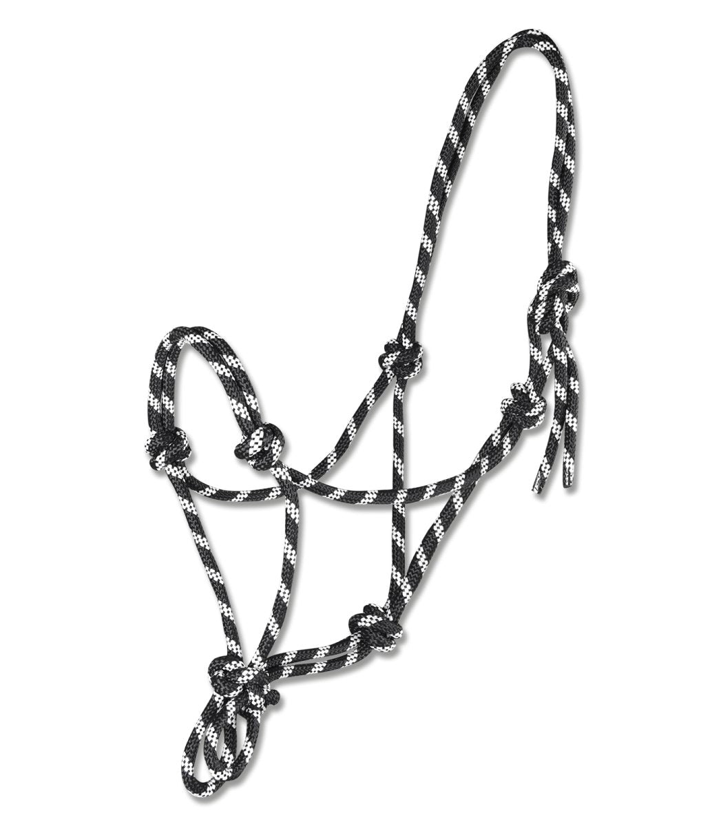Waldhausen Knot Halter - Sort/Hvid - animondo.dk