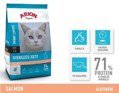 ARION ORIGINAL CAT STERILIZED SALMON - 7,5 kg - animondo.dk - 105867