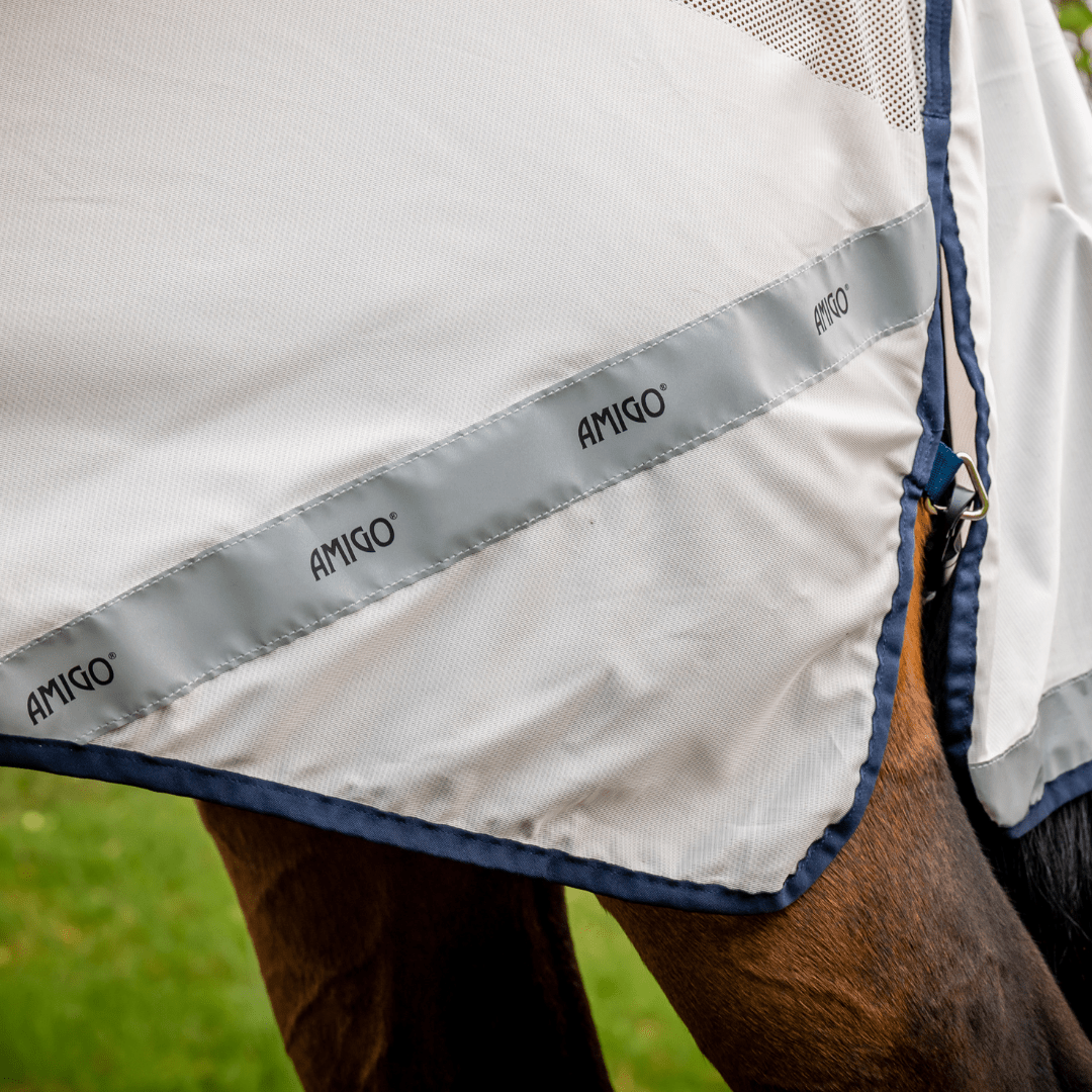 Horseware - Insektbeskyttende ridedækken - Grå/Navy - animondo.dk - AFRE10 - UB00 - SM