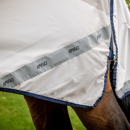 Horseware - Insektbeskyttende ridedækken - Grå/Navy - animondo.dk - AFRE10 - UB00 - SM