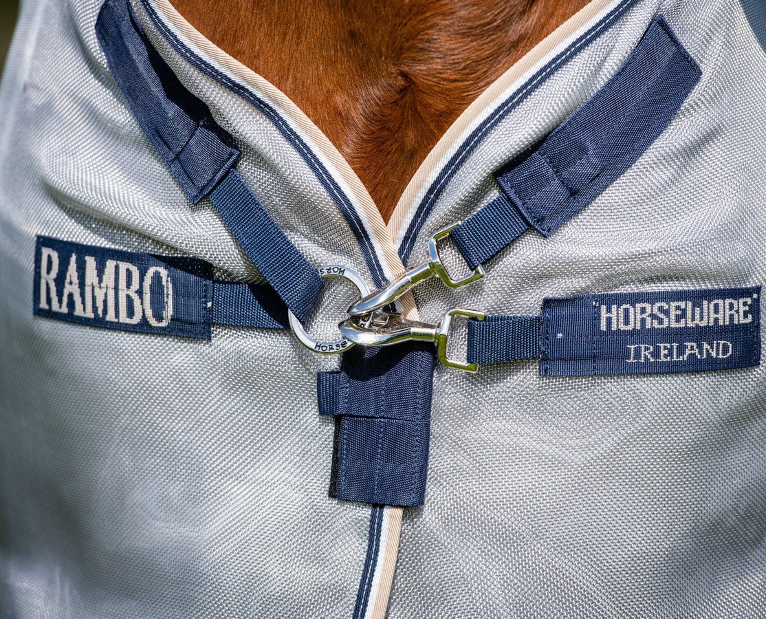 Horseware - Rambo Protector Plus Insektdækken - Grå/Navy - animondo.dk - AFAR90 - IBWT - 60