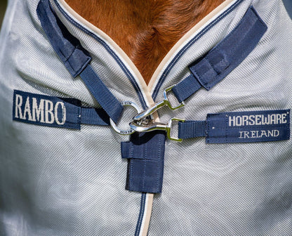 Horseware - Rambo Protector Plus Insektdækken - Grå/Navy - animondo.dk - AFAR90 - IBWT - 60