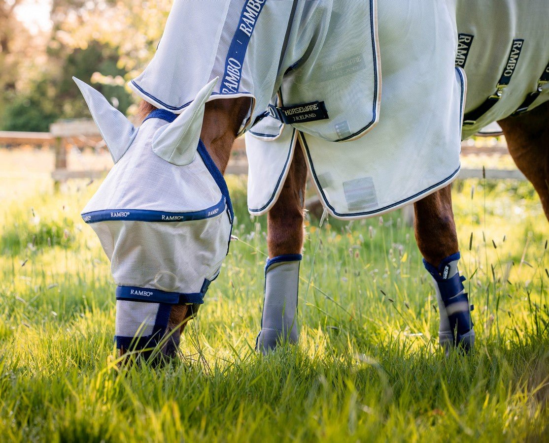 Horseware - Rambo Protector Plus Insektdækken - Grå/Navy - animondo.dk - AFAR90 - IBWT - 60