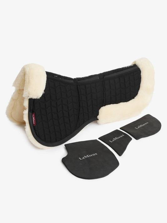 LeMieux Merino+ ProSorb 3 Pocket Half Pad Black/Natural - animondo.dk - IT04863005