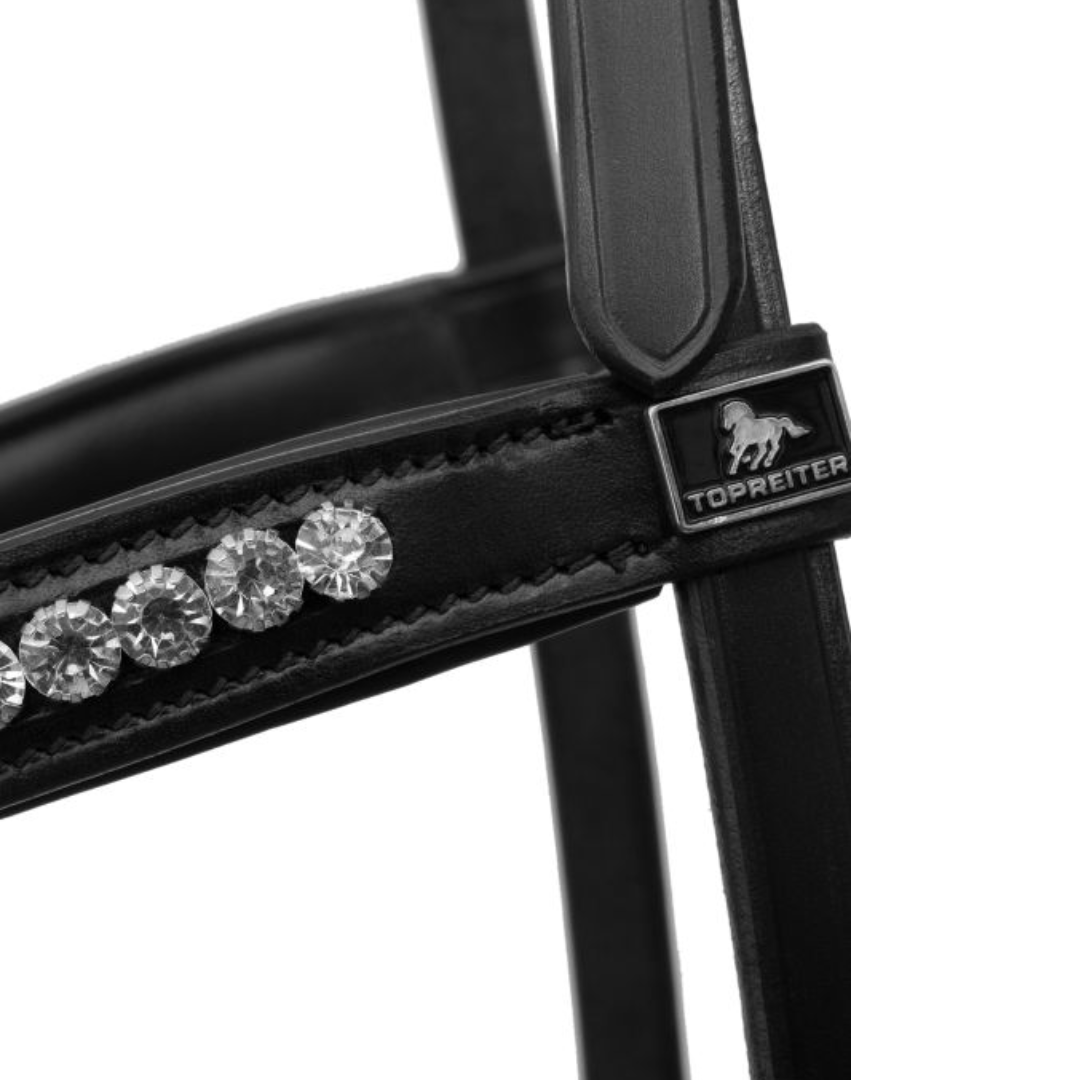 Top Reiter - "DEMANTUR" Nakkestykke til trense - Sort/Hvid - animondo.dk - KS - DM - WH