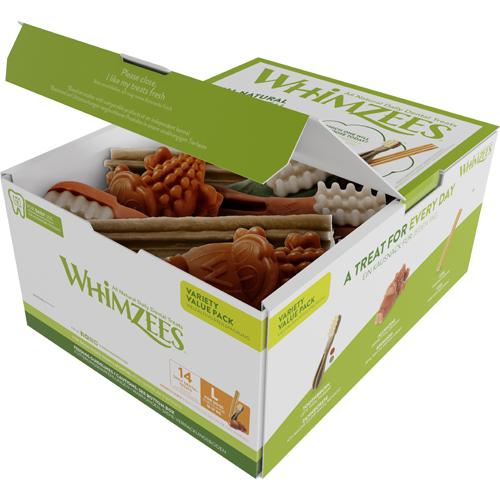 Whimzees - Blandet Tyggeben i Boks til store hunde - 14 stk. - animondo.dk - WH8300840