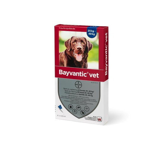 Bayvantic Vet. hund 25-40 kg - 4x4,0ml - animondo.dk
