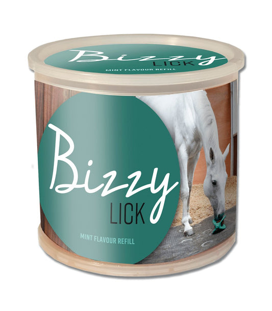 Bizzy Horse Lick 1kg, Mint - animondo.dk
