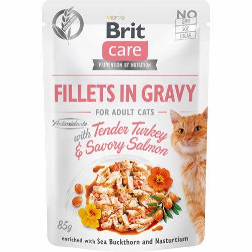 Brit Care Cat Kitten Fillets - Gravy with Turkey + Salmon - animondo.dk