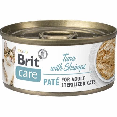 Brit Care Cat Sterilized - Tuna Paté with Shrimps - animondo.dk