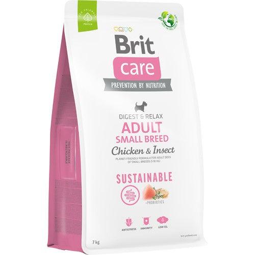 Brit Care Sustainable Adult Small Breed kylling & insekt 7 kg - animondo.dk