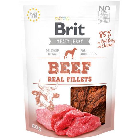 Brit Jerky Beef Fillets 80g - animondo.dk
