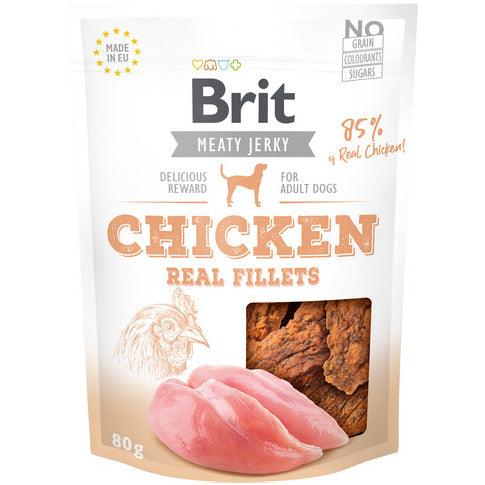 Brit Jerky Chicken Fillets 80g - animondo.dk
