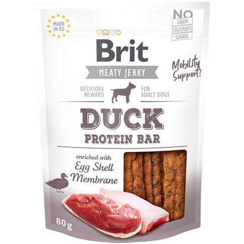 Brit Jerky Duck Protein Bar 80g - animondo.dk