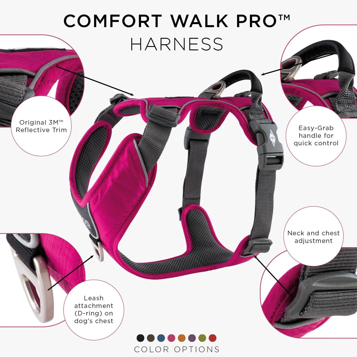 Dog Copenhagen Comfort Walk Pro™ Sele - Wild Rose - animondo.dk