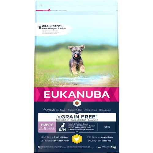 Eukanuba Puppy & Junior Large Breed Kylling Kornfri 12 kg - animondo.dk