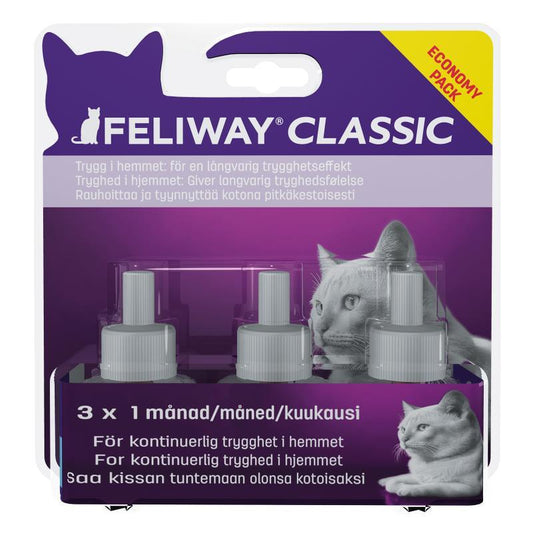 Feliway Classic refill t/diffusor, 3 x 48 ml - animondo.dk
