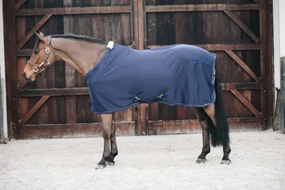 Kentucky Cooler Fleece Rug - Navy - animondo.dk