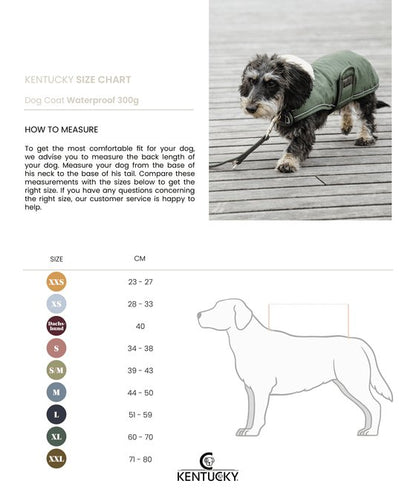 Kentucky Dog Coat Waterproof - Olivengrøn - animondo.dk