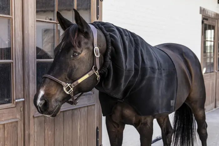 Kentucky Heavy Fleece Horse Scarf - Black - animondo.dk