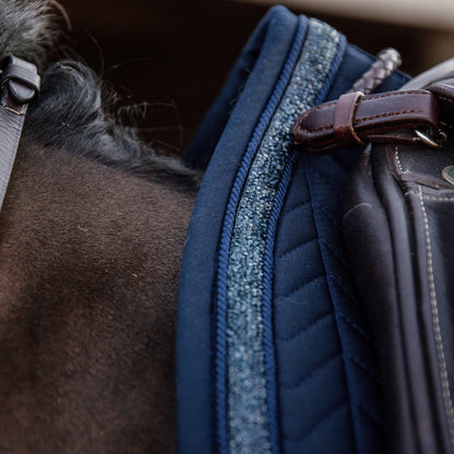 Kentucky Horsewear Glitter Stone Show Dressurunderlag - Navy - animondo.dk