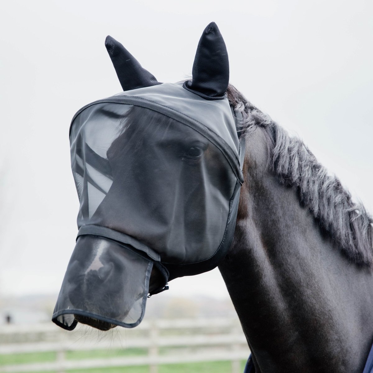 Kentucky Horsewear Pro Fluemaske - Sort - animondo.dk