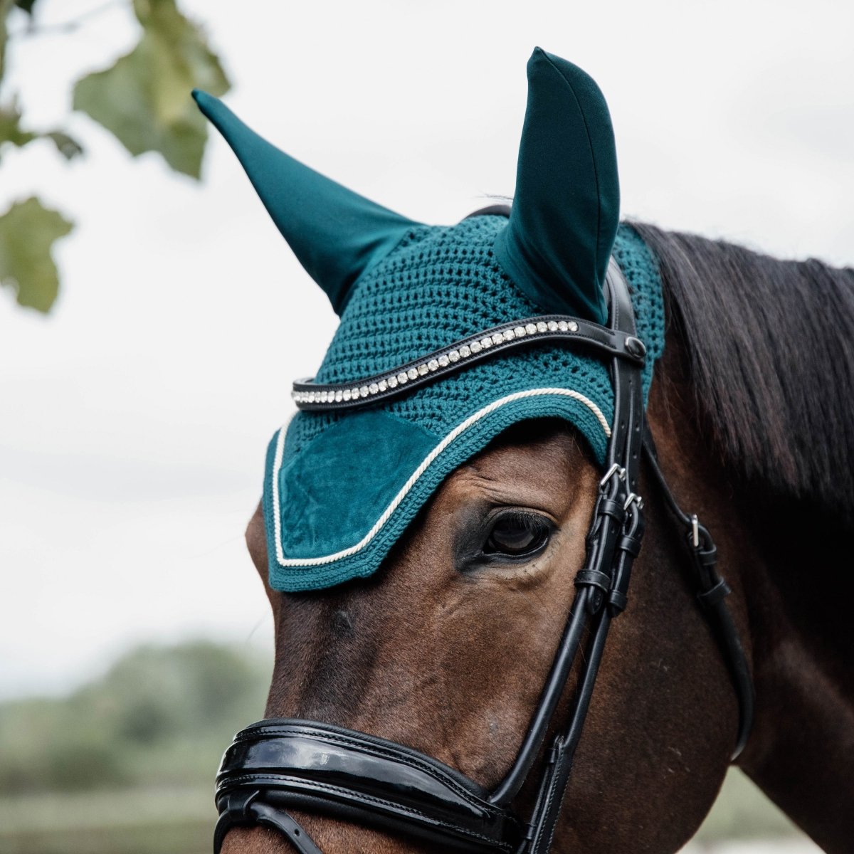 Kentucky Horsewear Wellington Velvet Hut - Emerald - animondo.dk
