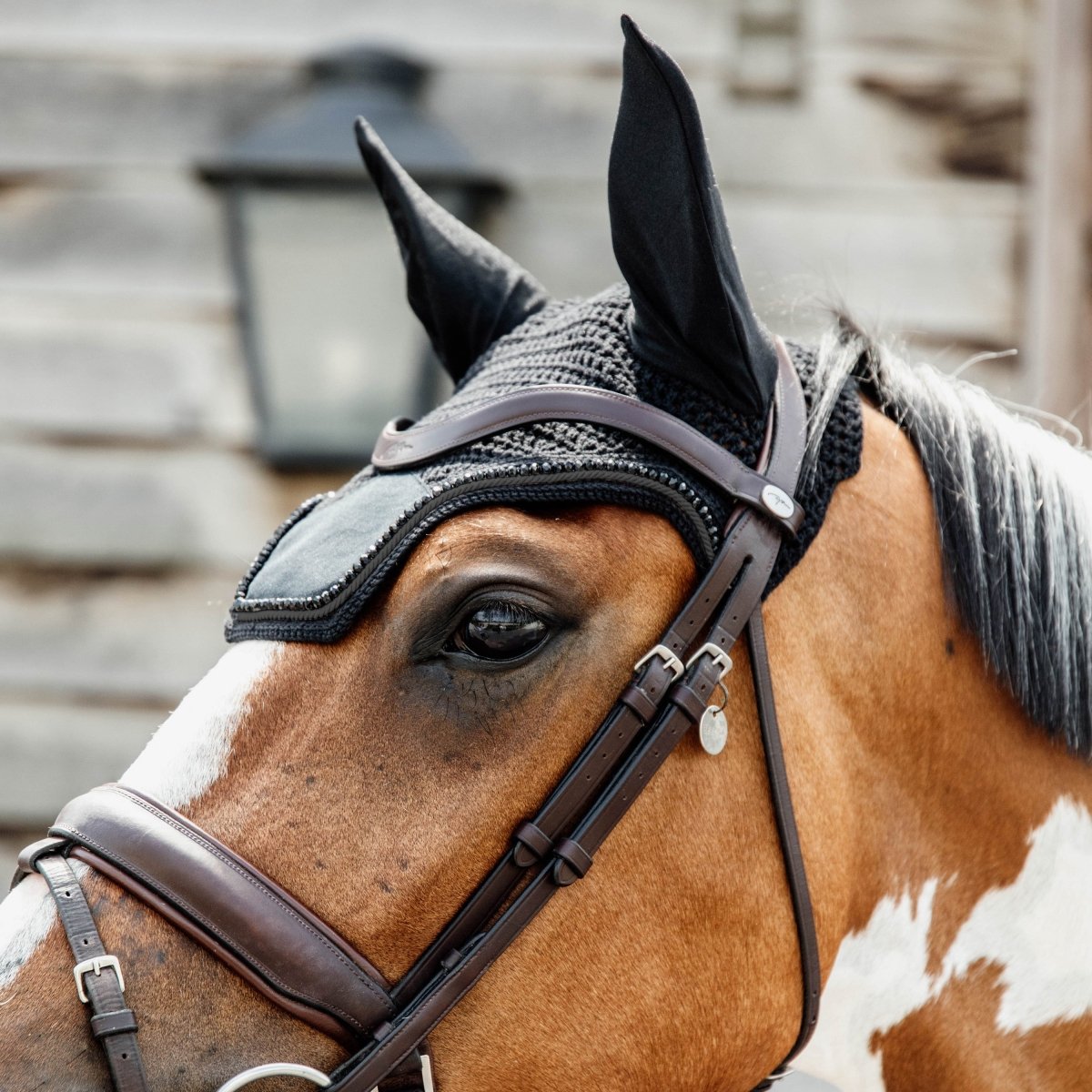 Kentucky Horsewear Wellington Velvet Pearls Hut - Sort - animondo.dk