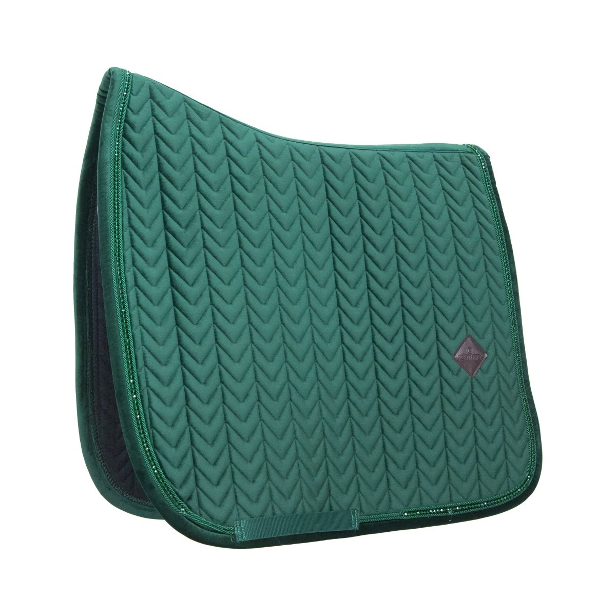 Kentucky - Velour Dressur Underlag m. Perler - Pine Green - animondo.dk - 42590 - 74 - DR