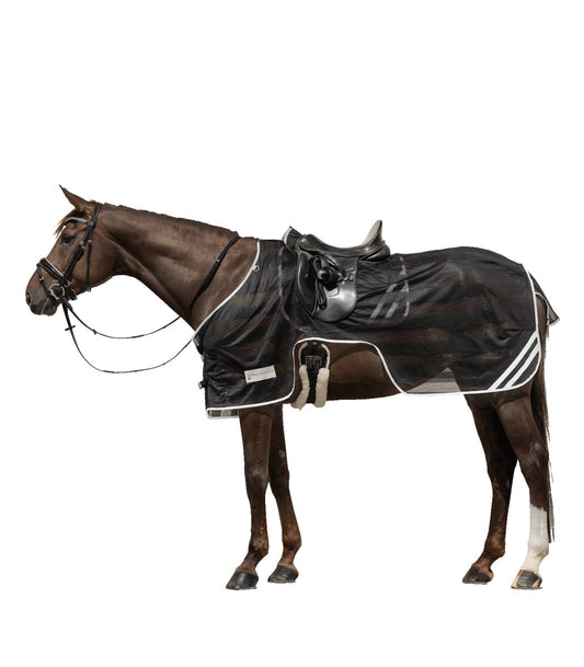 Reflex Riding Sheet with saddle cut, black/silvergrey - animondo.dk