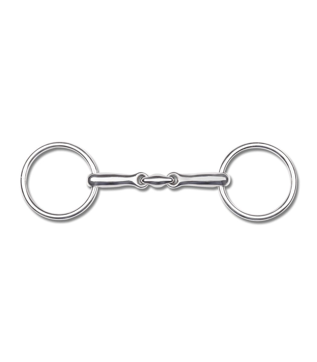 Snaffle bit double broken SS solid, T:14mm, R:6cm - animondo.dk