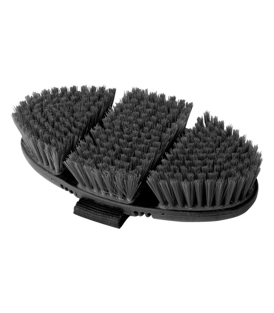 Waldhausen Flex body brush, soft PP bristles, black/grey - animondo.dk