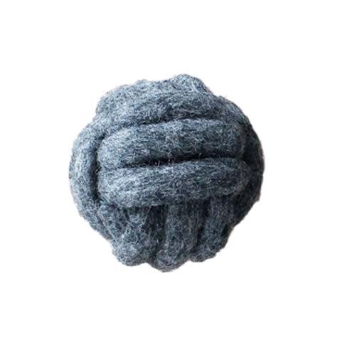 Wooldot Knotted Dog Ball Charcoal Grey - animondo.dk