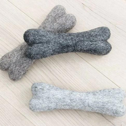 Wooldot Toy Dog Bones - Charcoal Grey - animondo.dk