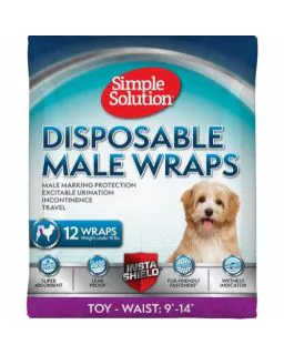 Simple Solution Engangs mavebånd til hanhunde, 12 stk. - XS