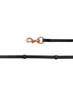 Waldhausen Tøjler til islandsk trense m. pistolhage sort/rosegold